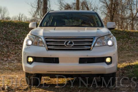 SS3 LED Fog Light Kit for 2010-2013 Lexus GX460, Yellow SAE Fog Pro with Backlight Diode Dynamics