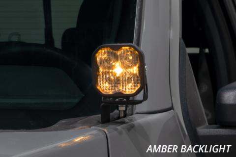 Stage Series Backlit Ditch Light Kit for 2021-2022 Ford F-150, SS3 Sport Yellow Combo Diode Dynamics