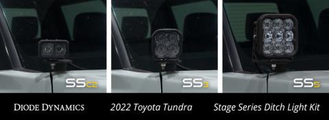 Stage Series Ditch Light Kit for 2022 Toyota Tundra SS5 Sport Diode Dymanics White Combo Diode Dymanics
