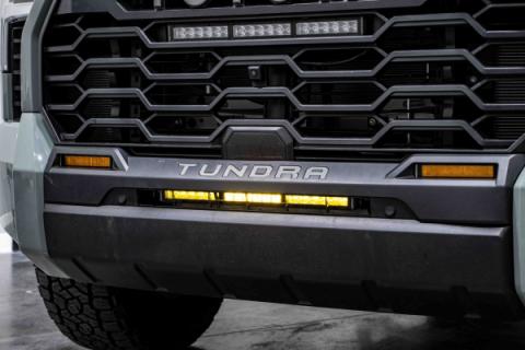 Stealth Bumper Light Bar Kit for 2022 Toyota Tundra White Combo Diode Dymanics