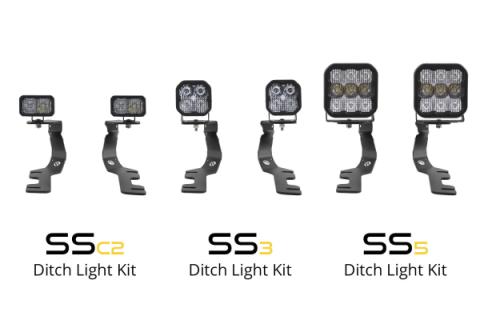 Stage Series Ditch Light Kit for 2019-Present Ram, C2 Sport Yellow Combo Diode Dynamics
