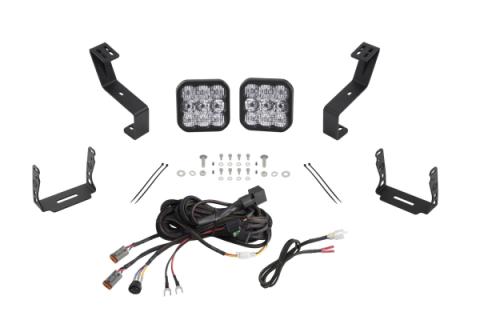 SS5 Bumper LED Pod Light Kit for 2019-Present Ram, Sport White Combo Diode Dynamics