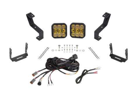 SS5 Bumper LED Pod Light Kit for 2019-Present Ram, Pro Yellow Combo Diode Dynamics