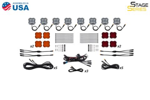 RGBW Rock Light Installer Magnet Mount Kit w/Controller (8-pack) Diode Dynamics