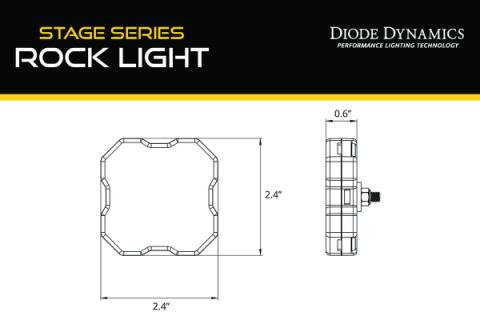 Stage Series SXS Rock Light Installer Kit, White Diffused M8 (8-pack)