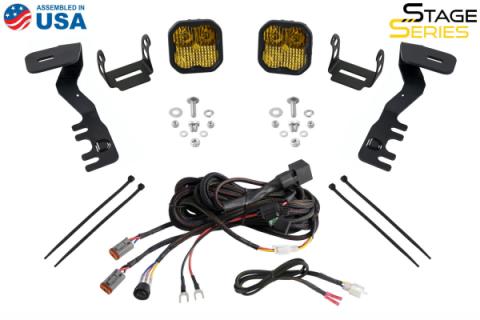 Stage Series 2 Inch LED Ditch Light Kit for 2024-Present Toyota Tacoma, Pro White Combo Diode Dynamics