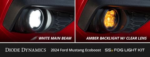 SS3 Add-On Fog Lamp Kit for 2024 Ford Mustang EcoBoost White Sport Diode Dynamics