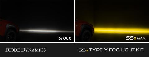 SS3 SAE/DOT Type Y Fog Light Kit Cool White (6000K) Sport (14.5 watts) White SAE Fog Diode Dynamics