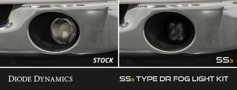 SS3 SAE/DOT Type DR Fog Light Kit Cool White (6000K) Pro (36 watts) White SAE Fog Diode Dynamics