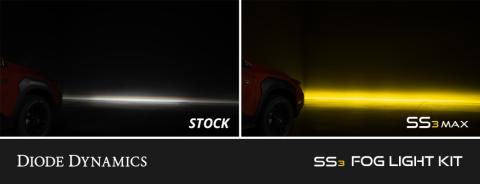 SS3 SAE/DOT Type YS Fog Light Kit Yellow (3000K) Max (38.5 watts) Yellow SAE Fog Diode Dynamics