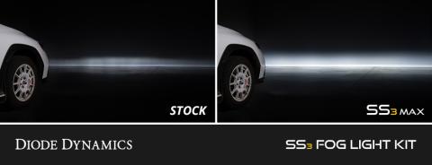 SS3 SAE/DOT Type Rav4 Fog Light Kit Cool White (6000K) Sport (14.5 watts) White SAE Fog Diode Dynamics