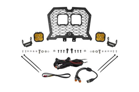 Stage Series LED Grille Kit for 2019-2023 Polaris RZR XP, Yellow (3000K) Sport Yellow SAE Fog