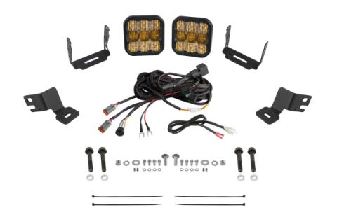 Stage Series A-Pillar Pod Kit for 2021-2024 Polaris RZR Trail, Yellow (3000K) SS5 Sport Sport Yellow Combo