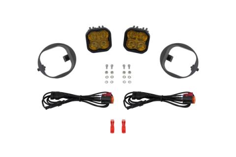 SS3 LED Fog Light Kit for 09-11 Honda Element, Pro Yellow SAE Fog Diode Dynamics