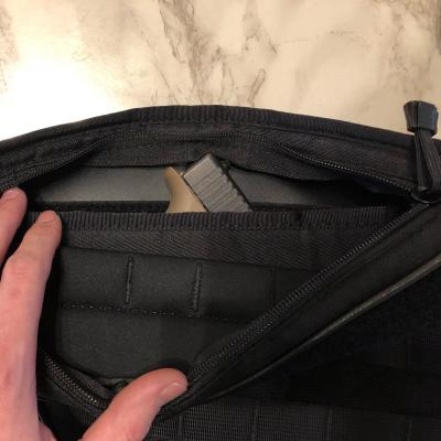 Door Organizer Pouch for Ford Bronco 2021-2024 Door Pair of 2 Driver and Passenger Side Lower Area (Pat Pending) Black/White Patch Bartact