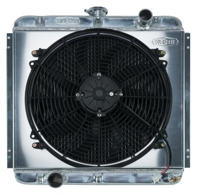 67-69 Mustang 20 Inch Aluminum Performance Radiator And 16 Inch Fan Kit MT Cold Case Radiators