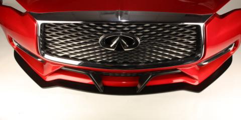 Infiniti Q60 Front Splitter &amp; Winglets Matte Black For 17-21 Infiniti Q60 Stillen