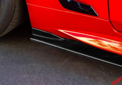 Infiniti Q60 Side Skirts &amp; Rear Corners Matte Black For 17-22 Infiniti Q60 Stillen