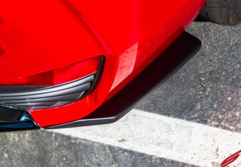 Infiniti Q60 Side Skirts &amp; Rear Corners Matte Black For 17-22 Infiniti Q60 Stillen