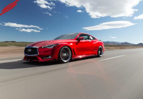 Infiniti Q60 Side Skirts &amp; Rear Corners Matte Black For 17-22 Infiniti Q60 Stillen