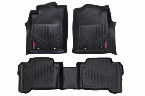 Heavy Duty Floor Mats Front/Rear-12-15 Toyota Tacoma Double Cab Rough Country