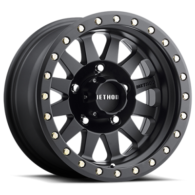 Aluminum Wheels 15x10 Double Standard MR304 Bolt Pattern 5 On 114.3 Offset -50 Lip Size 5.43 Matte Black MB Method