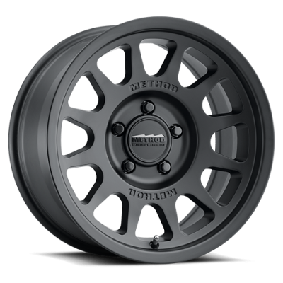 Aluminum Wheels 17x9 Bead Grip MR703 Bolt Pattern 5 On 127 Offset -12 Lip Size 1.18 Matte Black MB Method