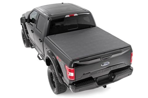 Ford Soft Tri-Fold Bed Cover 15-20 F-150-5 Foot 5 Inch Bed Rough Country