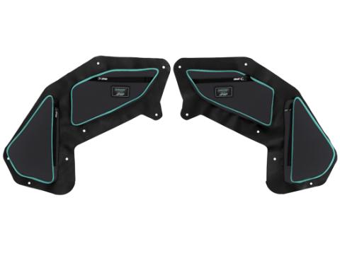 PRP Shreddy Rear Door Bags for Polaris RZR PRO XP4 PRO R4 Turbo R4 Pair Black and Teal PRP Seats