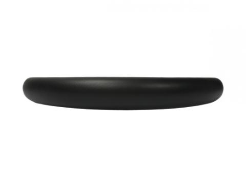 Flat Leather Steering Wheel 13 Inch Diameter Black PRP Seats