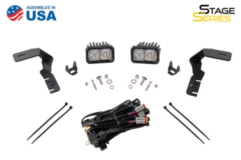 Stage Series 2in LED Ditch Light Kit for 2017-2020 Ford Raptor, Pro Yellow Combo Diode Dynamics