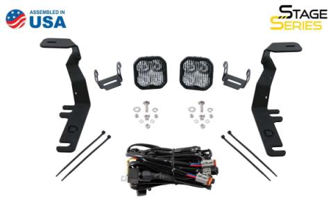 Stage Series 2in LED Ditch Light Kit for 2017-2020 Ford Raptor, Pro Yellow Combo Diode Dynamics