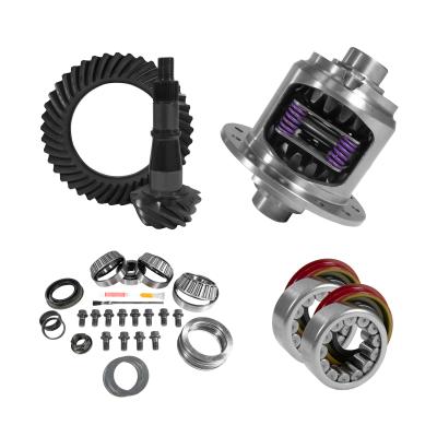 9.5 inch GM 4.56 Rear Ring and Pinion Install Kit 33 Spline Positraction Axle Bearing and Seals Yukon Gear &amp; Axle