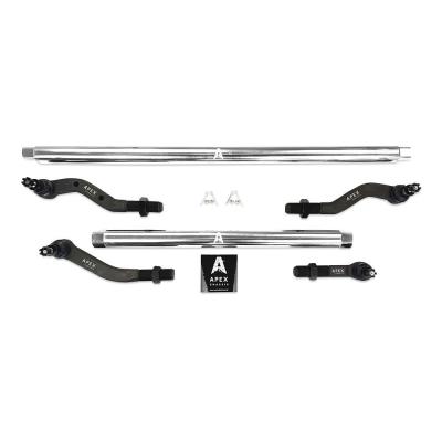 Heavy Duty Polished Aluminum Tie Rod and Drag Link Axle Swap Kit Currie 72.5 Inch Jeep JK 2.5T This No-Flip kit is for Axle Upgrade Options Only Apex Chassis