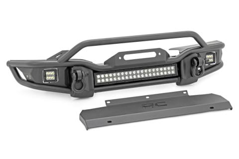 Front Winch Bumper Tubular Skid Plate Jeep Gladiator JT/Wrangler JK &amp; JL/Wrangler Unlimited Rough Country
