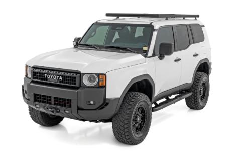 Oval Nerf Steps Black Toyota Land Cruiser 4WD (2024-2026) Rough Country