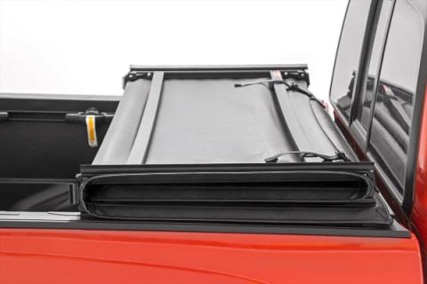 Soft Tri-Fold Bed Cover 6 Foot 7 Inch Bed Silverado/Sierra 1500/2500HD/3500HD (07-14) Rough Country