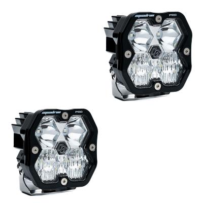 Squadron 2.0 Pro Black LED Auxiliary Light Pod Pair (No Harness) Universal Clear Driving/Combo Baja Designs