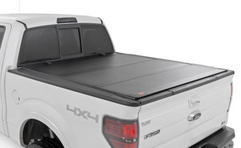 Hard Tri-Fold Flip Up Bed Cover 5 Foot 7 Inch Bed Ford F-150 2WD/4WD (2004-2014) Rough Country