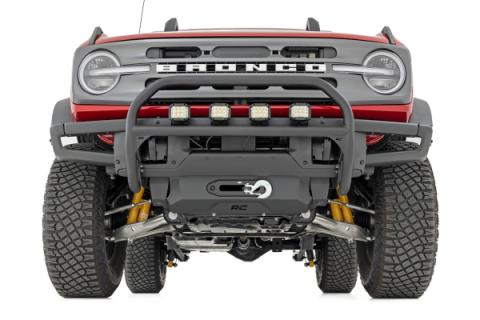 Nudge Bar 4 Inch Round Led (x4) OE Modular Steel Ford Bronco 4WD (21-25) Rough Country