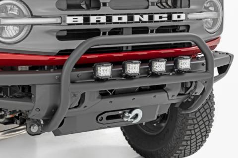Nudge Bar 3 Inch Wide Angle Led (x4) Oe Modular Steel Ford Bronco (21-25) Rough Country