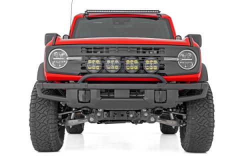 Light Bar Mount 6.5 Inch Round LED (Quad) OE Modular Steel Ford Bronco (21-25) Rough Country