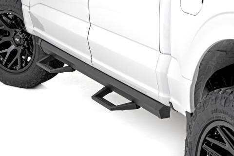 SRL2 Adj Aluminum Step Crew Cab Ford F-150/Lightning/F-250/F-350/Raptor (15-26) Rough Country