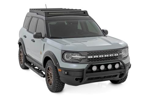 Nudge Bar w/ Tow Hooks 20 Inch Black Single Row LED Ford Bronco Sport (21-24) Rough Country