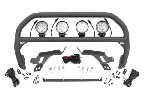 Nudge Bar w/ Tow Hooks 4 Inch Round Led (x4) Ford Bronco Sport (21-24) Rough Country