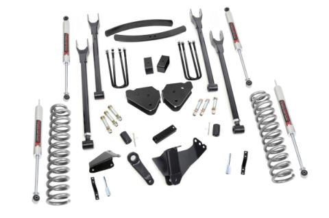 6 Inch Lift Kit Gas 4 Link M1 Add-A-Leaf Ford F-250/F-350 Super Duty (05-07) Rough Country