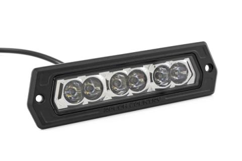 6 Inch Chrome Series LED Lights Flush Mount Pair Rough Country