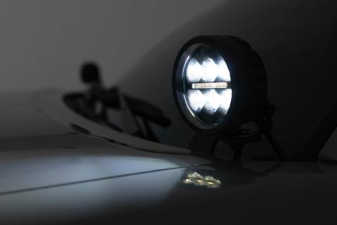 LED Light Kit Ditch Mount 2 Inch Black Pair Spot Toyota Tacoma (16-23) Rough Country