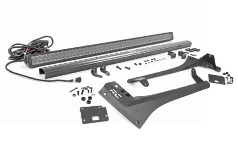 LED Light Kit Windshield 50 Inch Spectrum Dual Row Jeep Gladiator JT/Wrangler JL (18-26) Rough Country