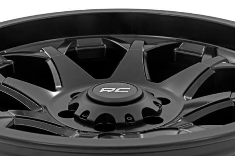 80 Series Wheel One-Piece Semi Gloss Black 20x9 6x135 0mm Rough Country